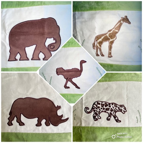 Bean Sprout Safari 3pc set Diaper Stacker, 2 valance + Changing Pad BabiesRUs. - Picture 3 of 13